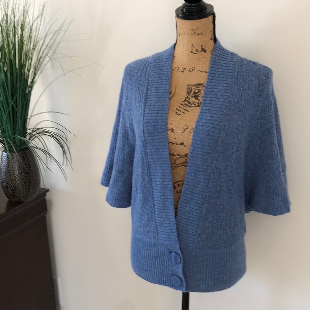 Anthropologie Blue boho sweater